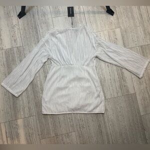 PrettyLittleThing White Textured Mini Dress with Tag